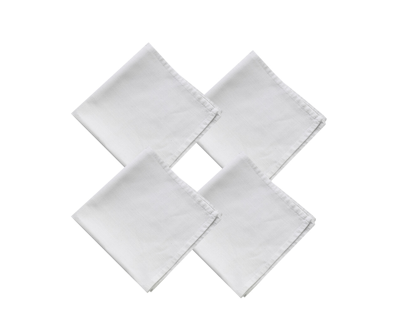 Set 4 servete de masa, Bedora, 50x50 cm, amestec bumbac, alb - imagine 4